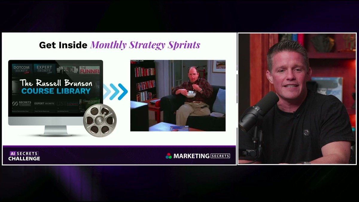 Russell Brunson Course Library inside Monthly Strategy Sprints bonus